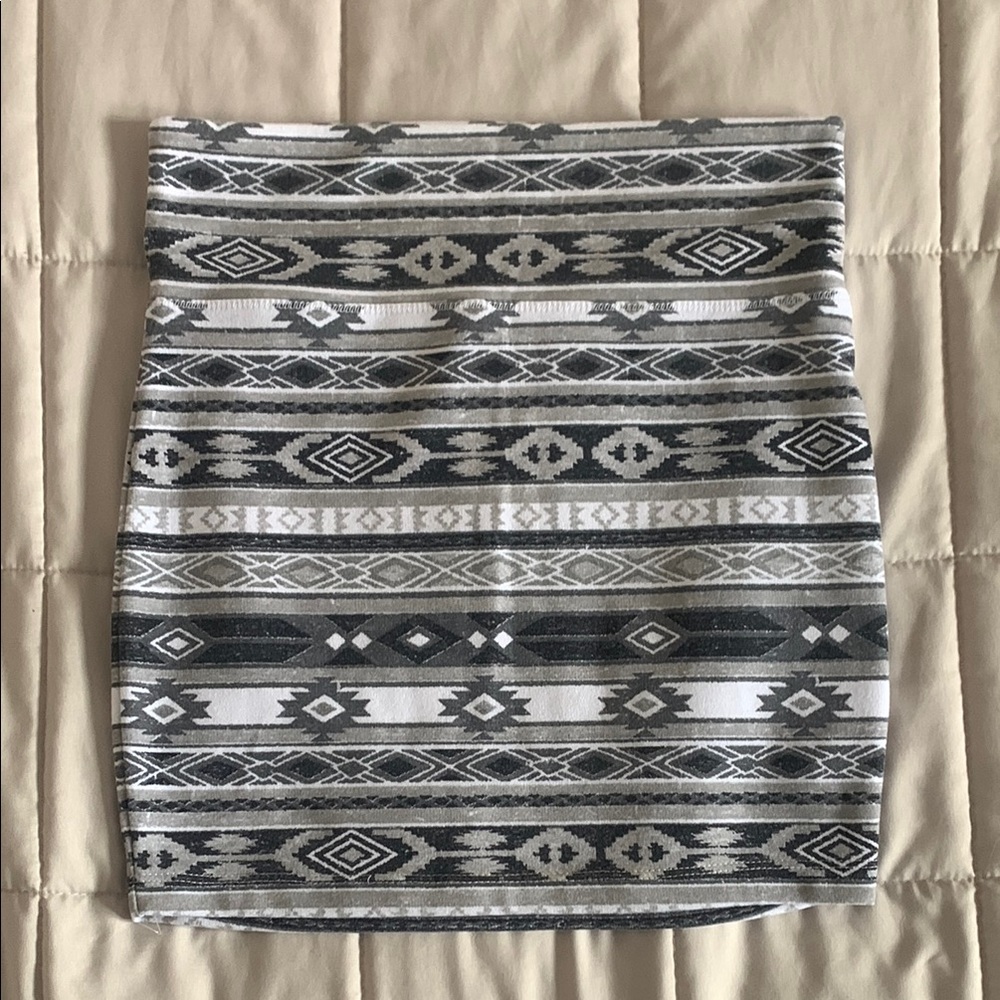 Tribal Bodycon Mini Skirt